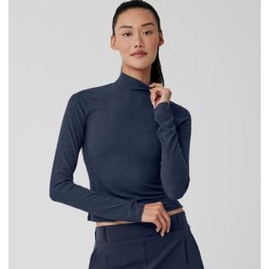 Alo Ribbed long sleeve mock neck